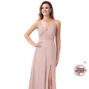 Azazie Aubrey Bridesmade Dress Dusty Rose Size 4